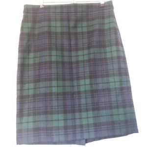 J.Crew blackwatch plaid pencil skirt